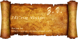 Zárug Vivien névjegykártya